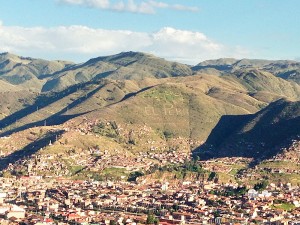 Viva el Peru!, visível de todos os cantos de Cuzco