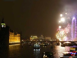 Fogos em Londres.