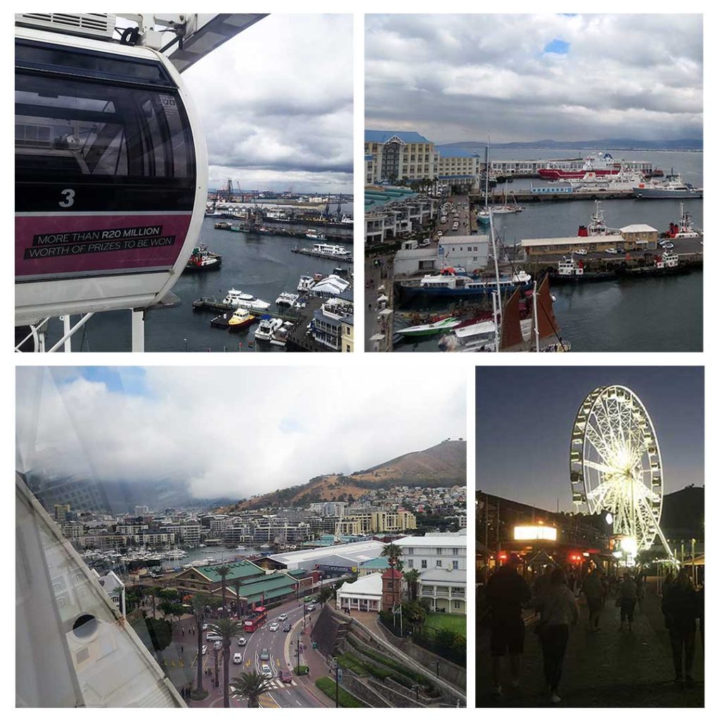 Roda Gigante com vista para a praia na Cidade do Cabo