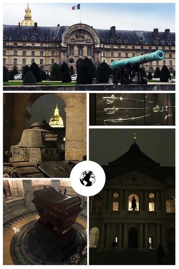 Canhões desde a fachada... e o túmulo de Napoleão!
