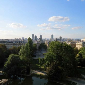 Vista do Parc des Buttes Chaumont